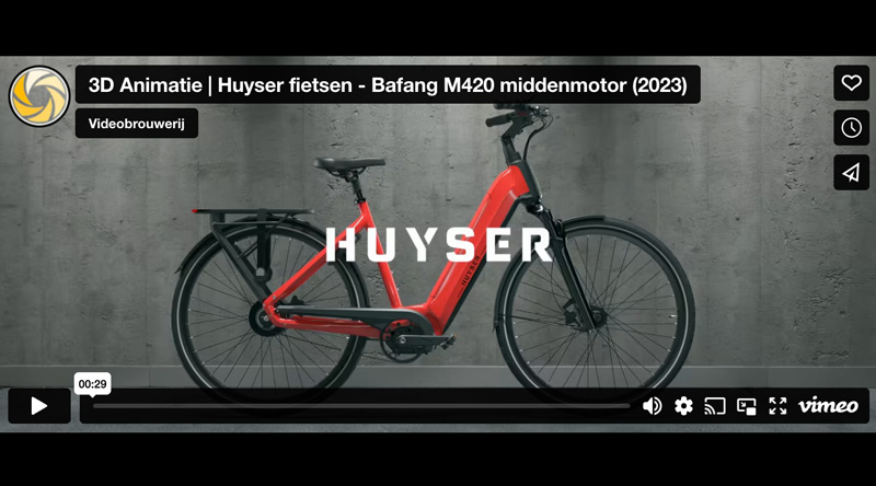 3d animatie huyser fietsen bafan m420 middenmotor