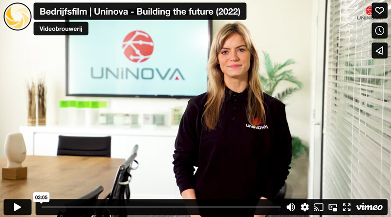Bedrijfsfilm bedrijfsvideo uninova building the future