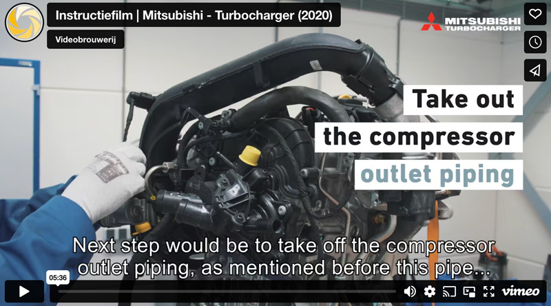 Instructie video mitsubishi turbo charger