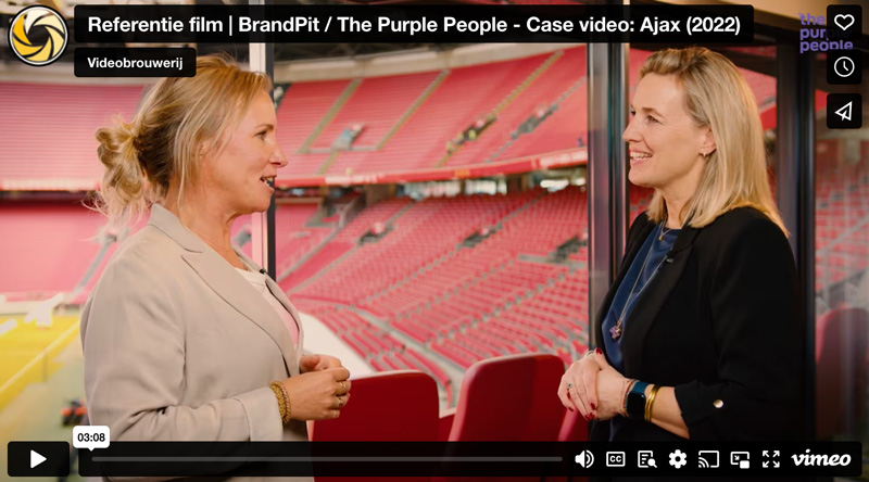 Referentiefilm brandpit purple people ajax testimonial video