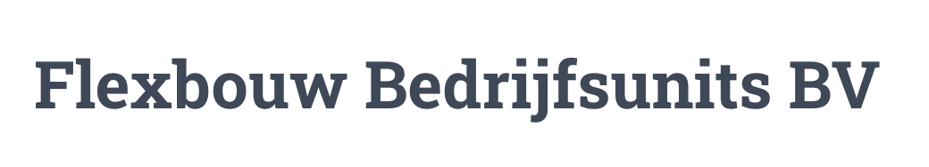 Flexbouw Bedrijfsunits B.V.
